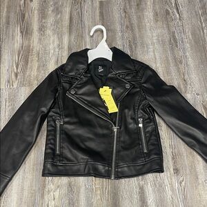 Cat & Jack Black Faux Leather Jacket for Kids